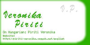 veronika piriti business card